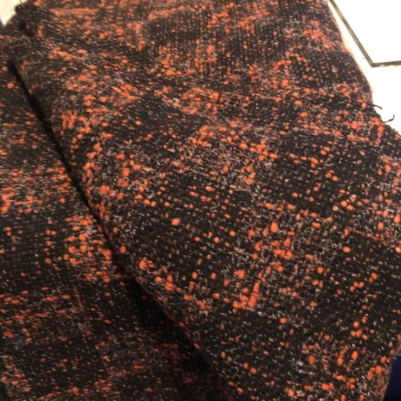 Vintage Stylish Black and Orange Tweed fabric 60 by 50” Gorgeous fabric - Picture 4 of 5